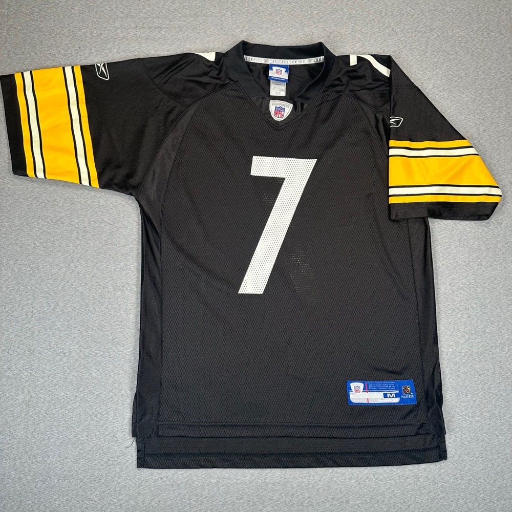 Reebok Pittsburgh Steelers Jersey Mens M Black Ben Roethlisberger #7 NFL